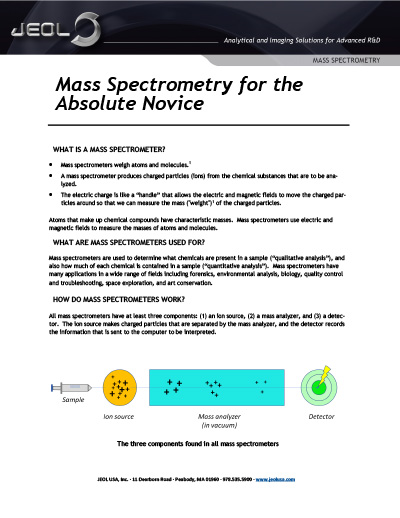Mass Spectrometers - A Short Explanation for the Absolute Novice
